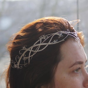 Elven tiara transformer. wedding circlet image 1