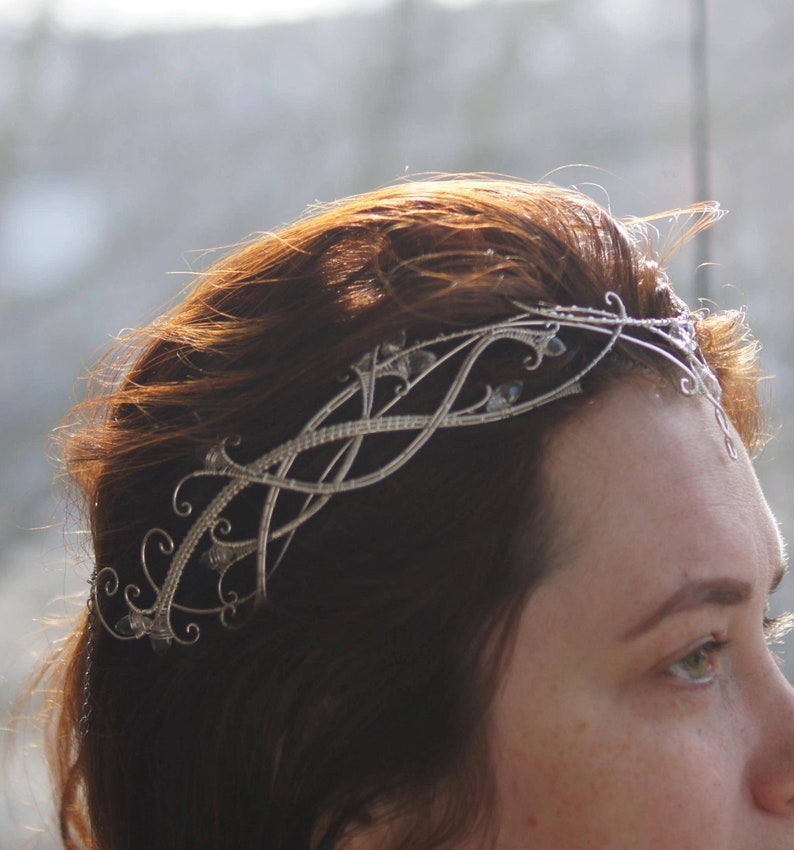 Elven tiara transformer. wedding circlet image 1