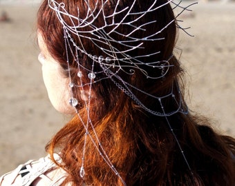 Branches tiara with back-chains.  Elven circlet, elf wedding