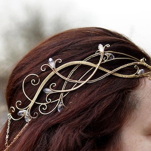 Elven tiara transformer. Wedding circlet. Elvish medieval cosplay hair accessor