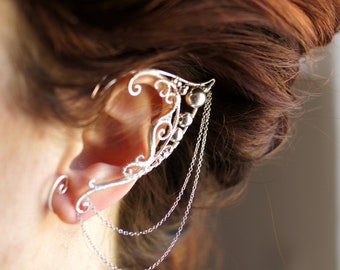 Fairy elven ear cuffs, no piercing, elfears, cosplay items.