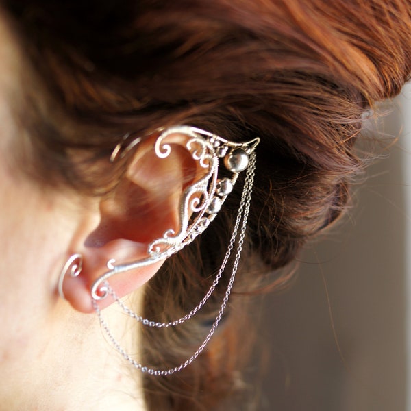 Fairy elven ear cuffs, no piercing, elfears, cosplay items.