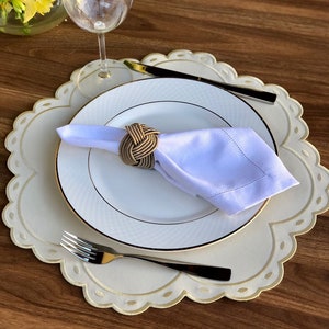 Beige waterproof placemat| Beige Placemat| Natural Placemat