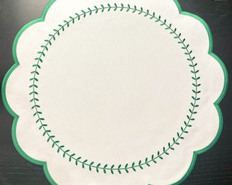 Waterproof placemats white and green