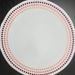 Waterproof placemats white with embroidery