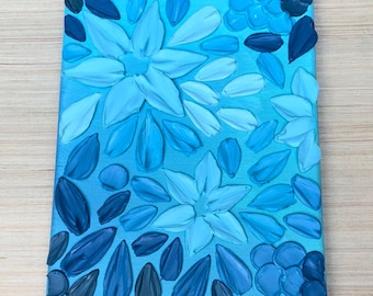 Blue Textured Painting