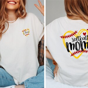 Comfort Colors T-Shirt\ Custom Softball Mom T-Shirt, Personalized Softball T Shirt, Softball Season Shirt, Softball Mama Shirt, Mothers Day