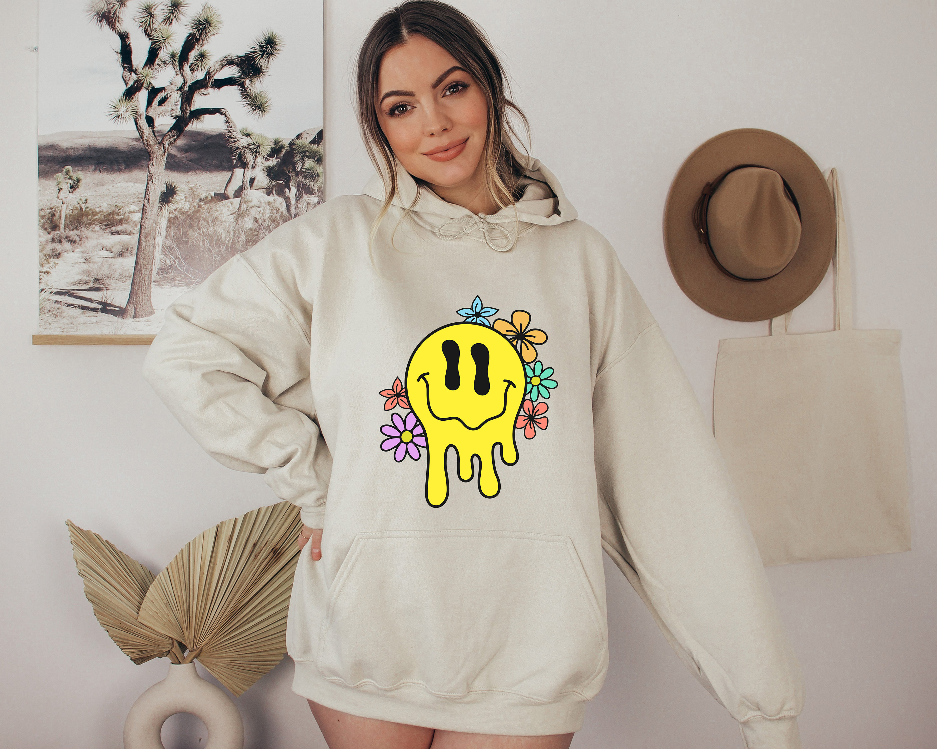 Smile Leopard, Trendy Smile Face, Smiley Face Hoodie, Cute T shirt For Her,  Positivity Hoodie,Women Preppy Poster for Sale by Bob-Arts