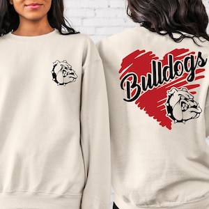 Bulldogs Mascot Sweatshirt: School Spirit Game Day Sweater