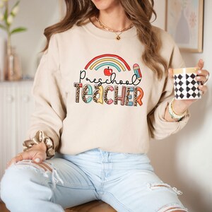 Preschool Teacher Sweatshirt, Preschool Sweatshirt, Pre-K Teacher Teacher Sweatshirt, Cute Teacher Sweatshirt, Preschool Teacher Sweatshirt