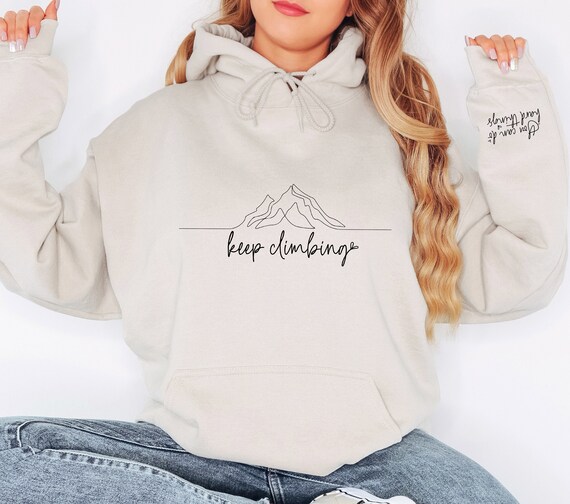 Hoodie with writing on sleeve online