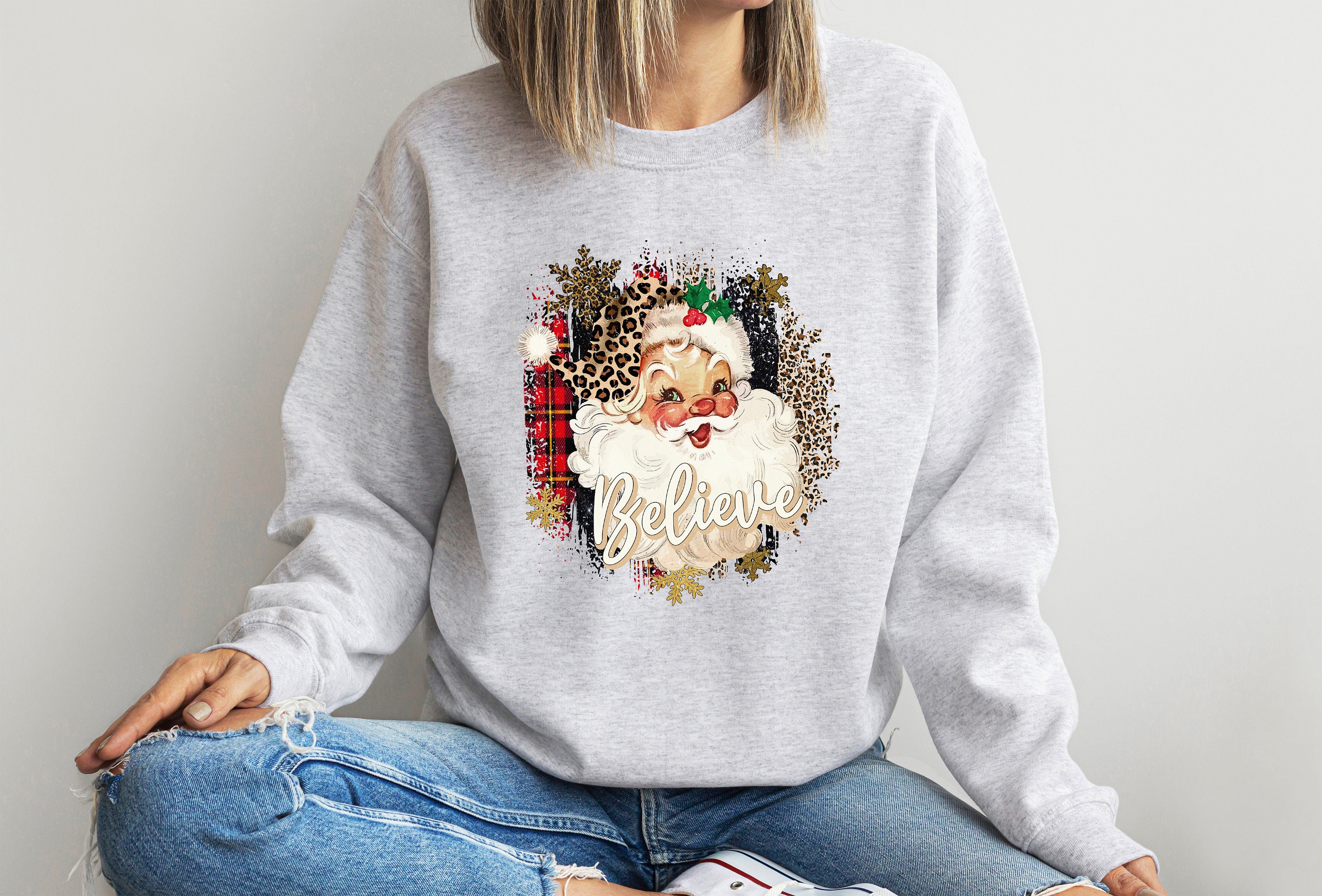 Santa Believe Sweatshirt, Believe Christmas Sweatshirt