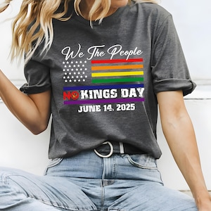 No Kings in America Shirt Anti-Trump, Protest Shirt, Democracy Tee, Anti-MAGA Shirt, Patriotic Shirt, We The People No Kings In America Tee