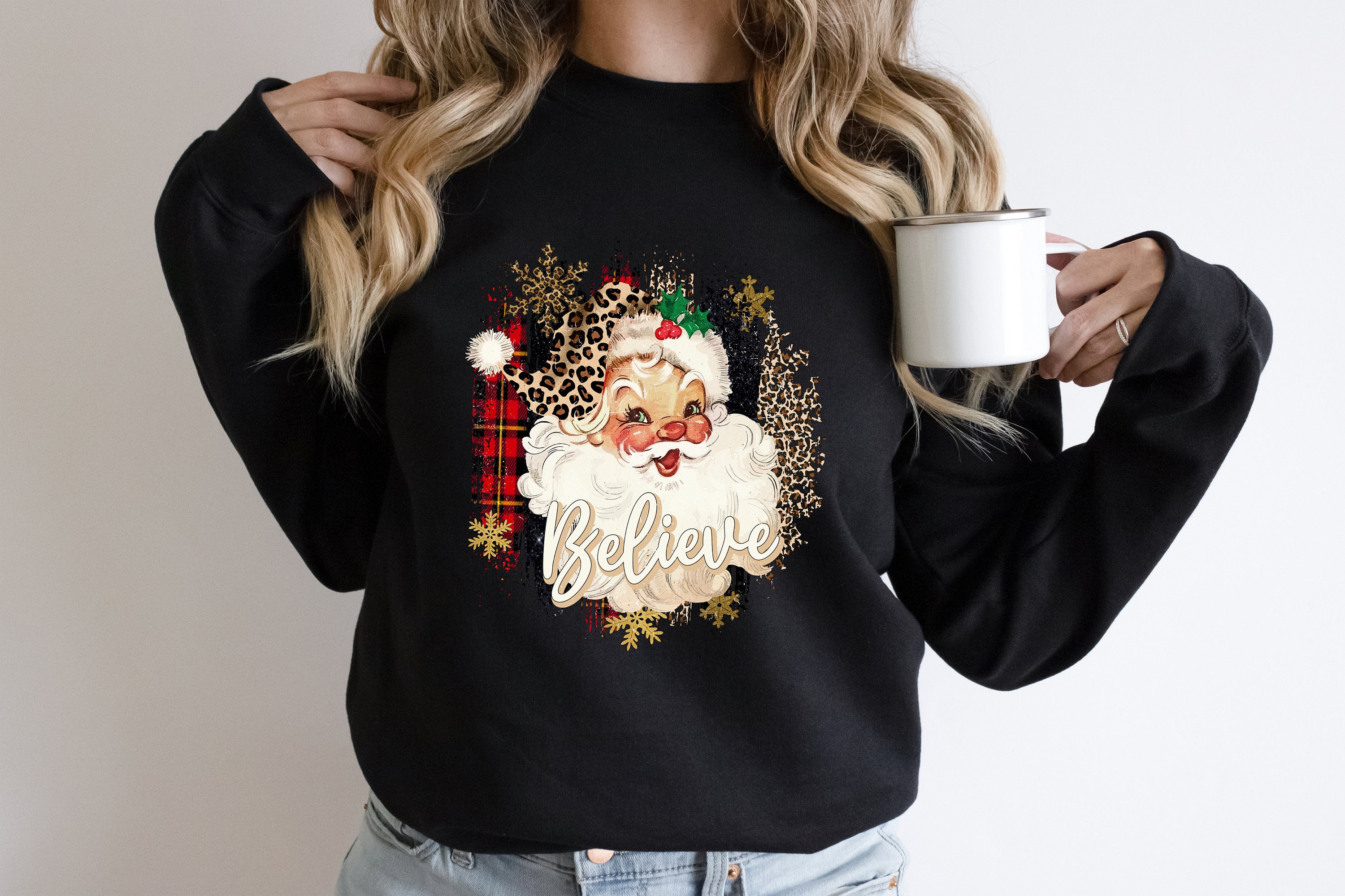 Santa Believe Sweatshirt, Believe Christmas Sweatshirt