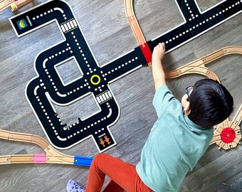 Mega Road Track - Table Top Toy Car Road Track - Car track - Imagination building toy, Track for Hot Wheels, Ideal birthday gift