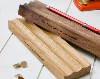 Personalised wooden stationary pencil tray/desk organiser/Gifts for Him/Gifts for Her/Birthday/Christmas & Anniversary Gifts.
