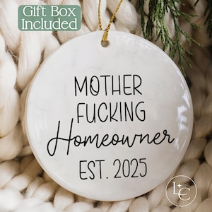 New Homeowner Christmas Ornament,  Funny Housewarming Ornament, First House Keepsake