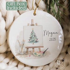 Artist Ornament  Personalized Painter Christmas Ornament, Custom Art Lover Ornament 2025