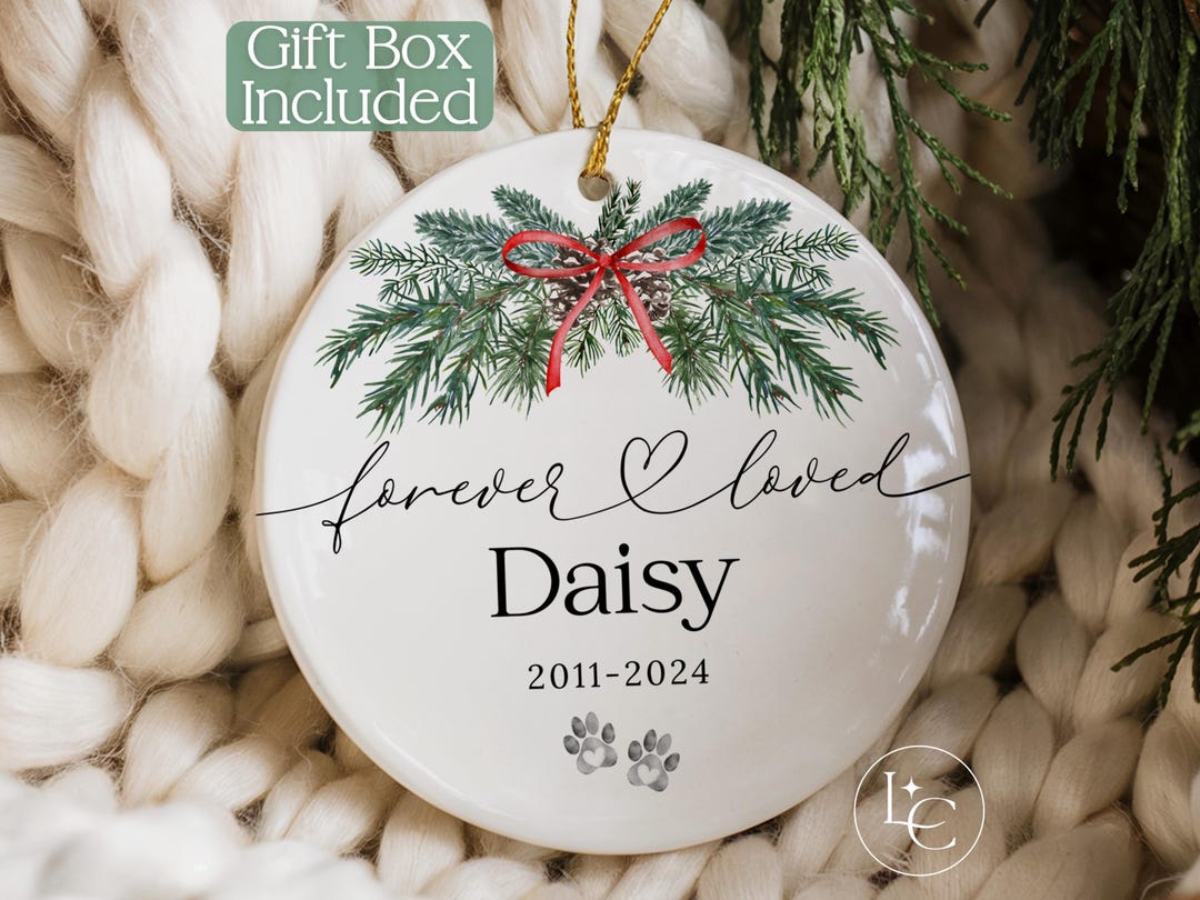 Personalized Pet Memorial Ornament, Loss of Pet Sympathy Keepsake ...