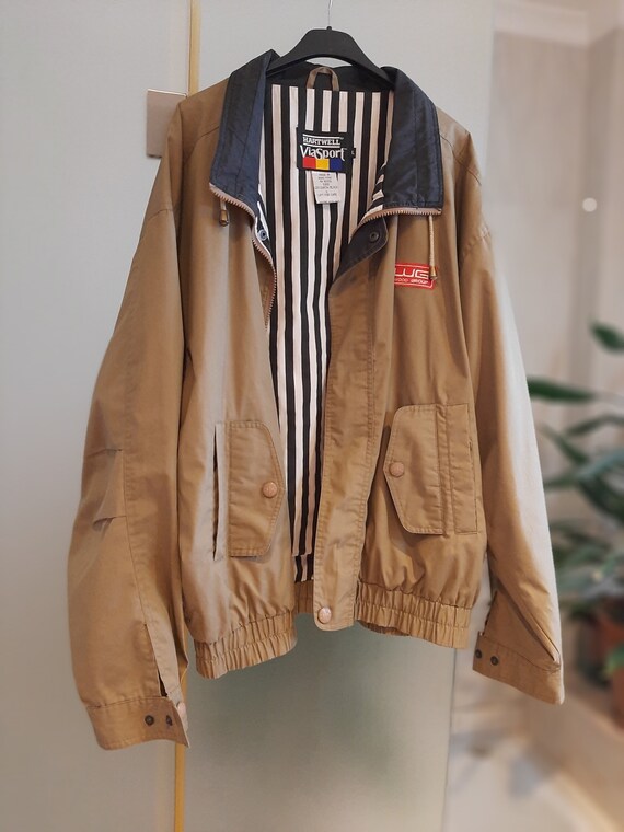 Beige Men's Jacket, Hartwell Viasport, With Black and White
