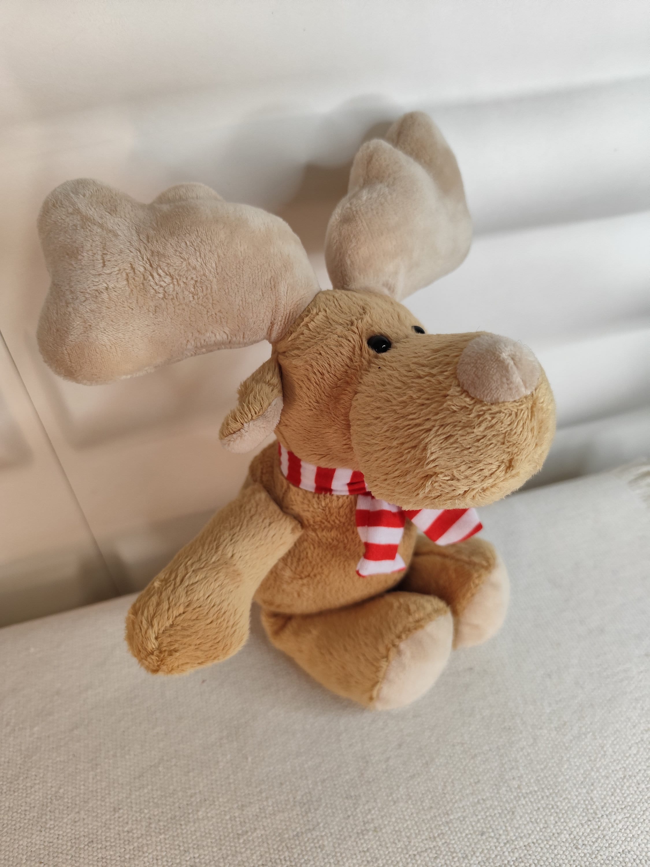 Ty Cane Peluche Ty Cerf Doudou Panthere Collier Bussi En Bois