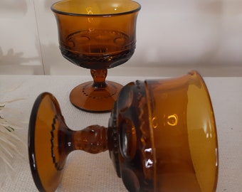 Indiana Glass Kings Crown Cups, Vintage
