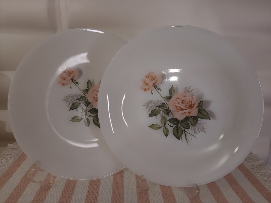 Assiette plate Arcopal Rose de France 23 cm | Arcopal, Rose de France | KENKO | RETRO & DESIGN
