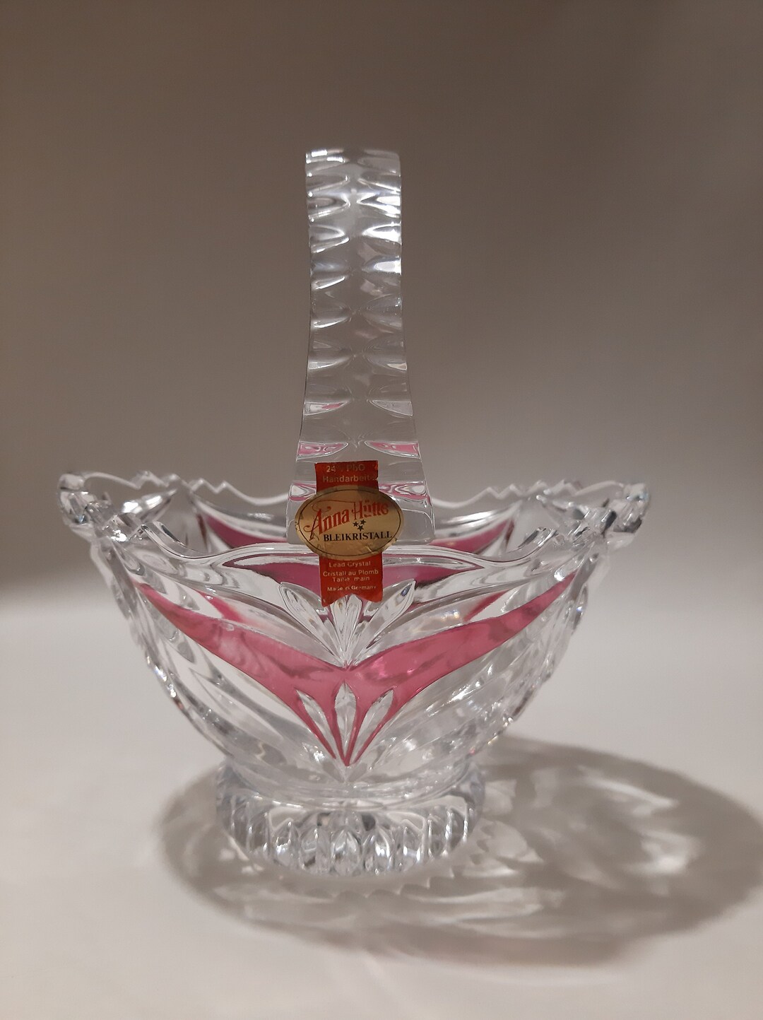 【未使用 】高級ガラス  ドイツ Anna Htte Bleikristall ドイツ製 Anna Hutte BLEIKRISTALL クリスタル ガラス花瓶 未使用