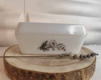 Arcopal Butter Dish, Daisy, 1970, Vintage