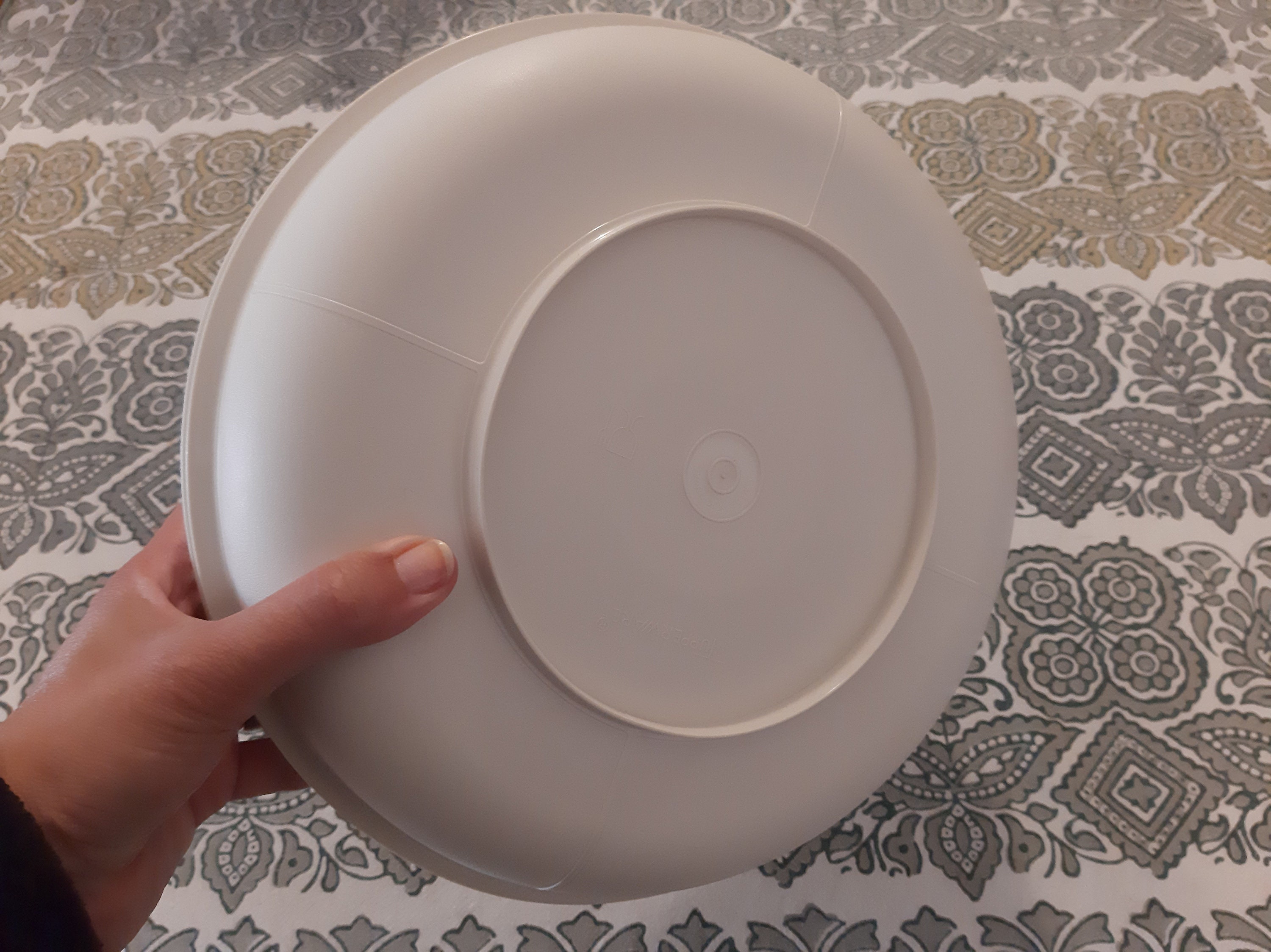 Vintage TUPPERWARE 17092 Serving Plate With Dividers and Lid Etsy