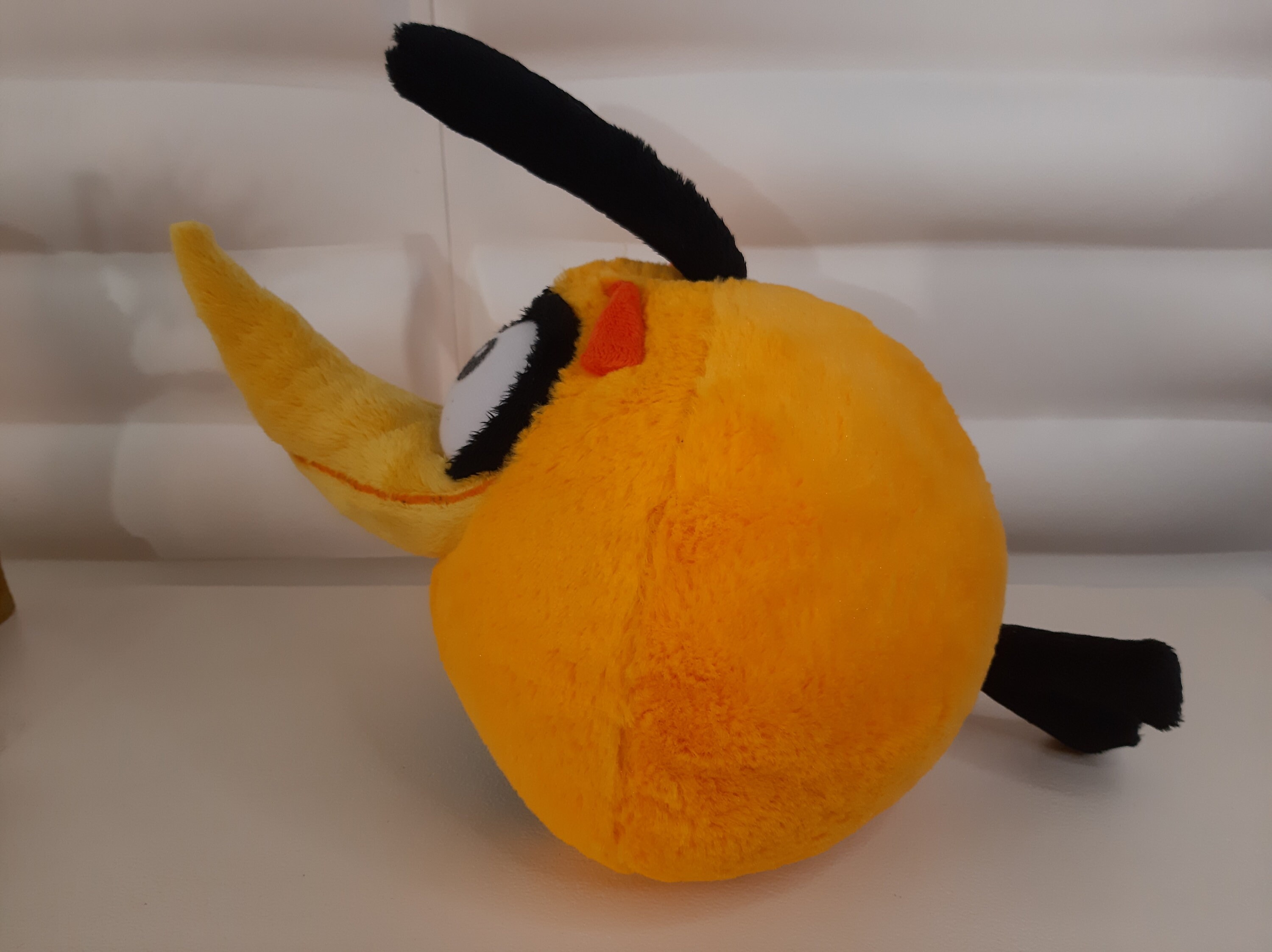 Angry Birds Bubbles Plush Bookbag Backpack Clip Yellow Orange Globe Doll  **NEW**