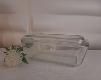 Beurrier Duralex, transparent, Vintage