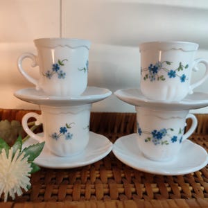 Assiettes à dessert Arcopal vintage : lot de 6 assiettes à oublier Veronica - France