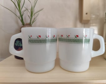 ヴィンテージ ARCOPAL ハーレクイン コーヒーカップ＆ソーサー 6個
