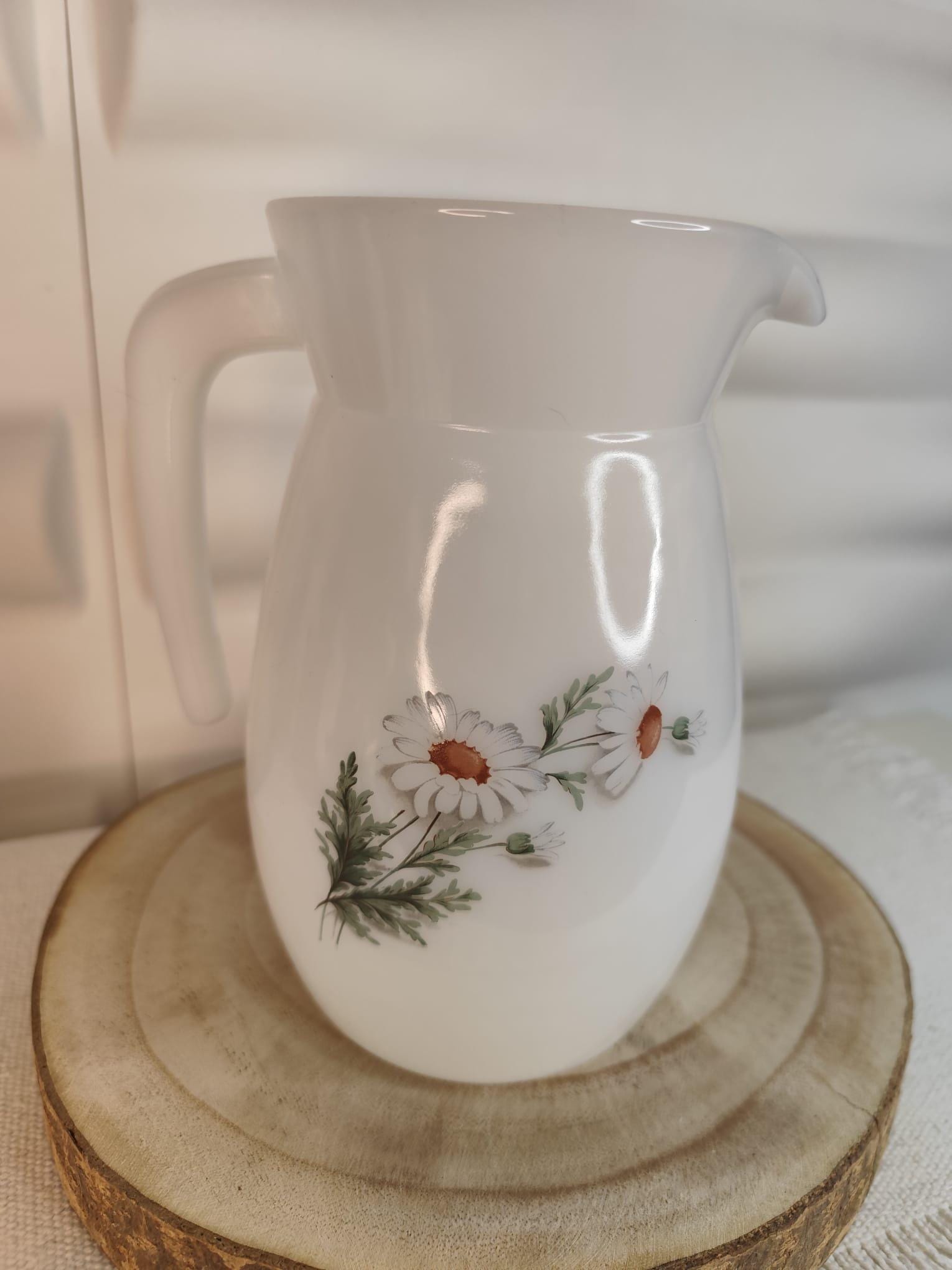Pichet Carafe Vintage Arcopal Motifs Fleurs Roses Avec Couvercle – 1 Litre