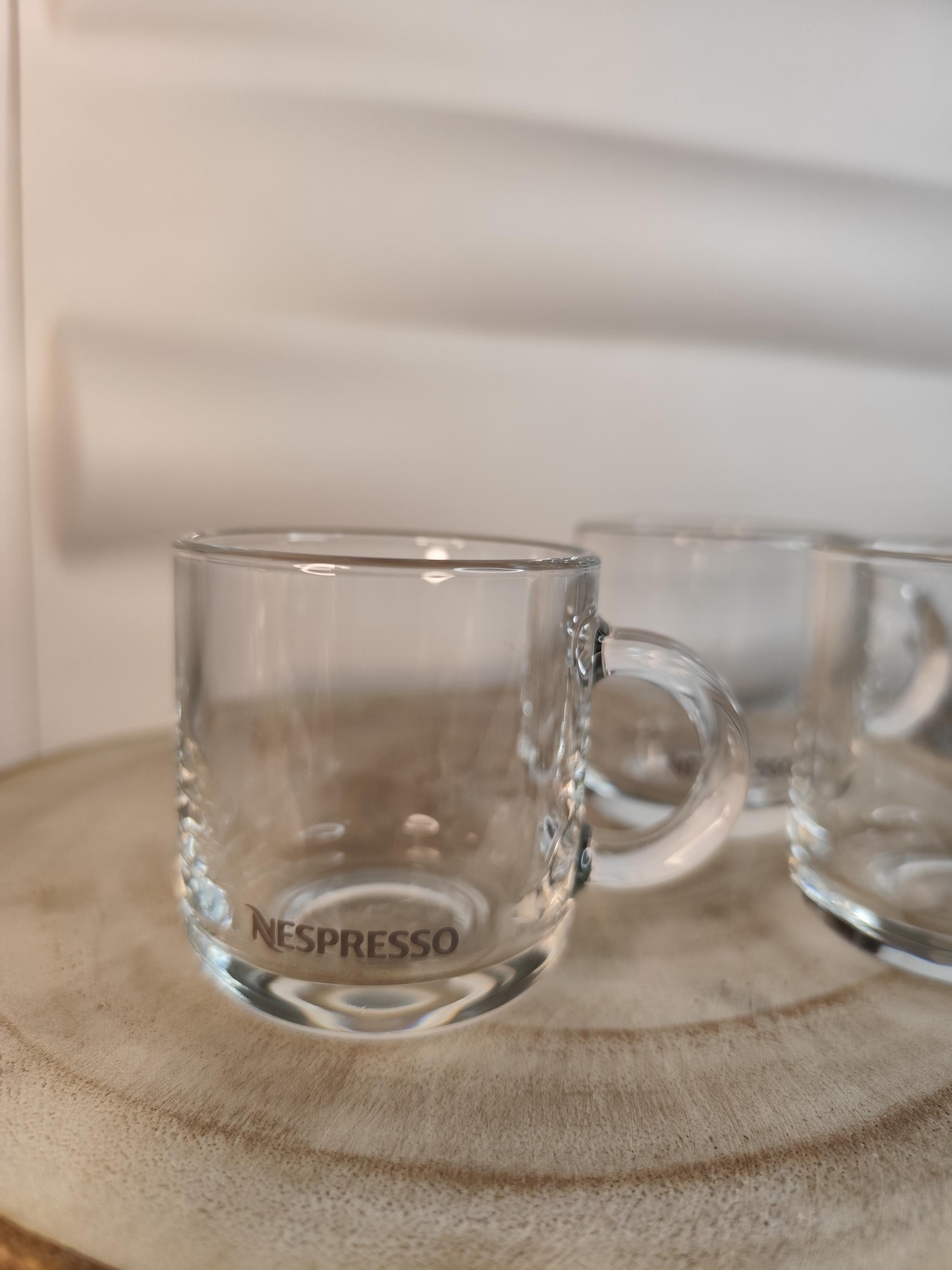 2 Tasses Nespresso En Verre - Hauteur 6,5 Cm, Capacité 70 Ml, Neuves (sous-tasse Non Incluses)