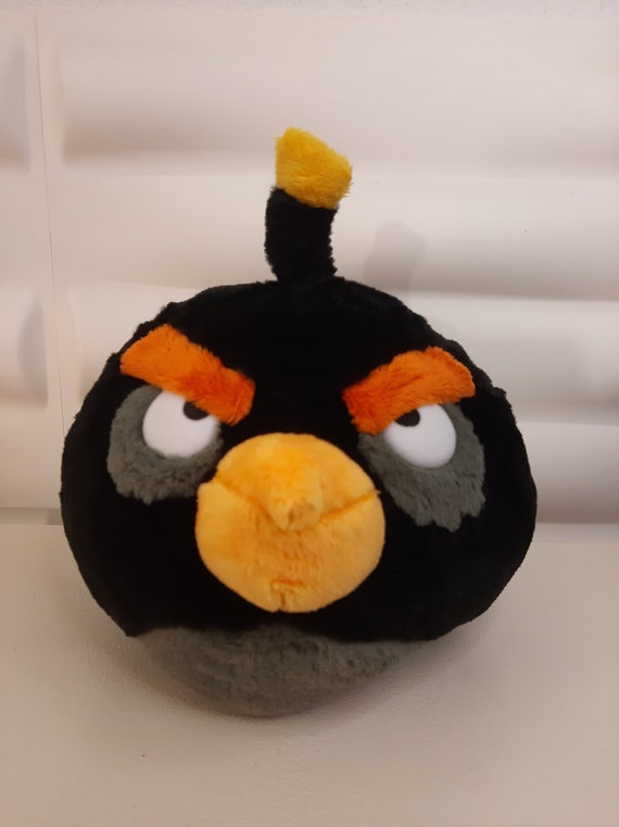 Bomb the Black Bird From Angry Birds Plush Etsy
