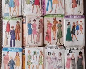 Originele naaipatronen, Eenvoud, Vogue, McCall's, Butterick, Le-roy, 1960-1970, Vintage