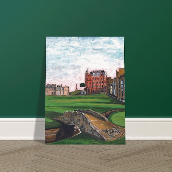 St Andrews セントアンドリュース 額入りアートポスター　写真 セントアンドリュース18番ホールゴルフプリント：スウィルカンブリッジ