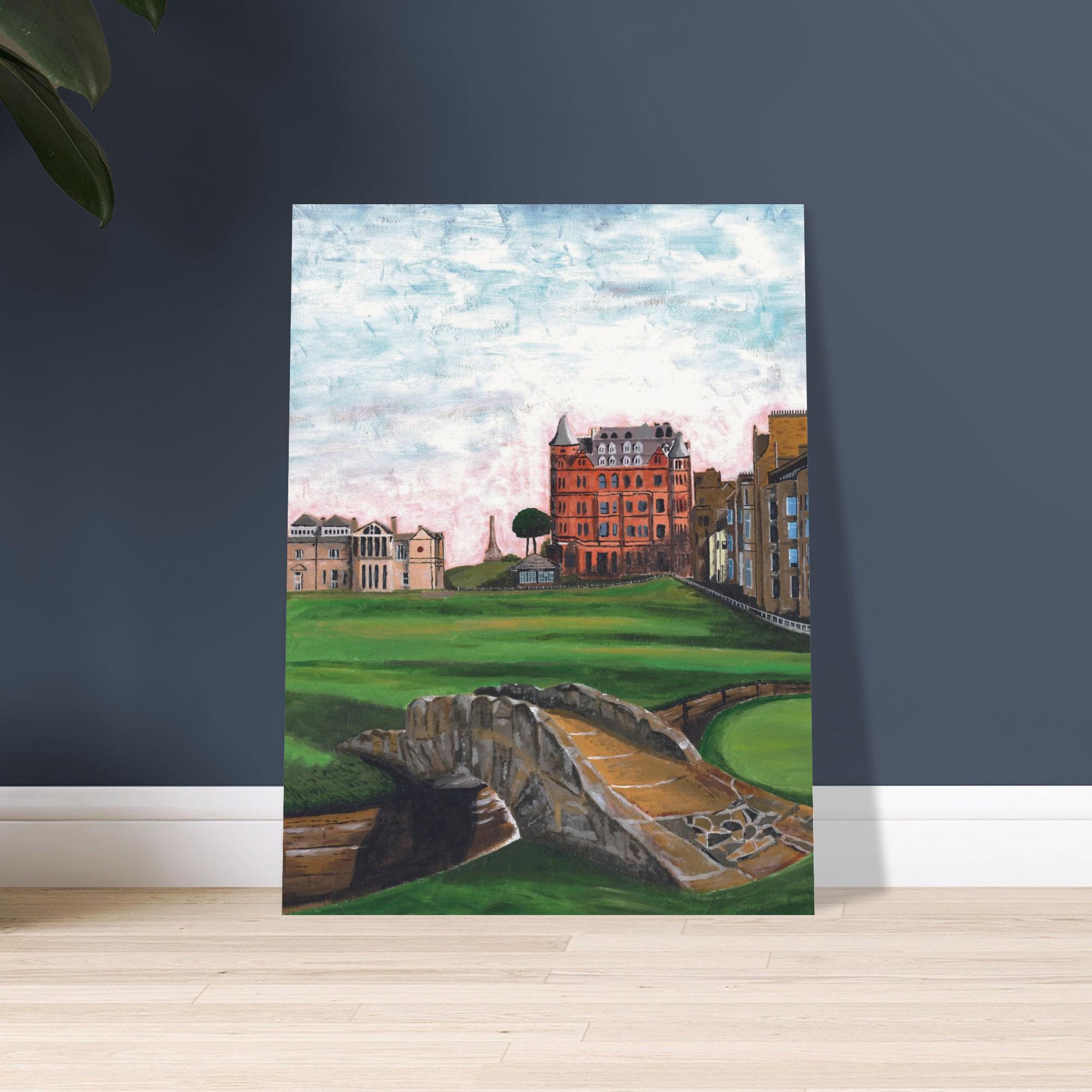 セントアンドリュース18番ホールゴルフプリント：スウィルカンブリッジ