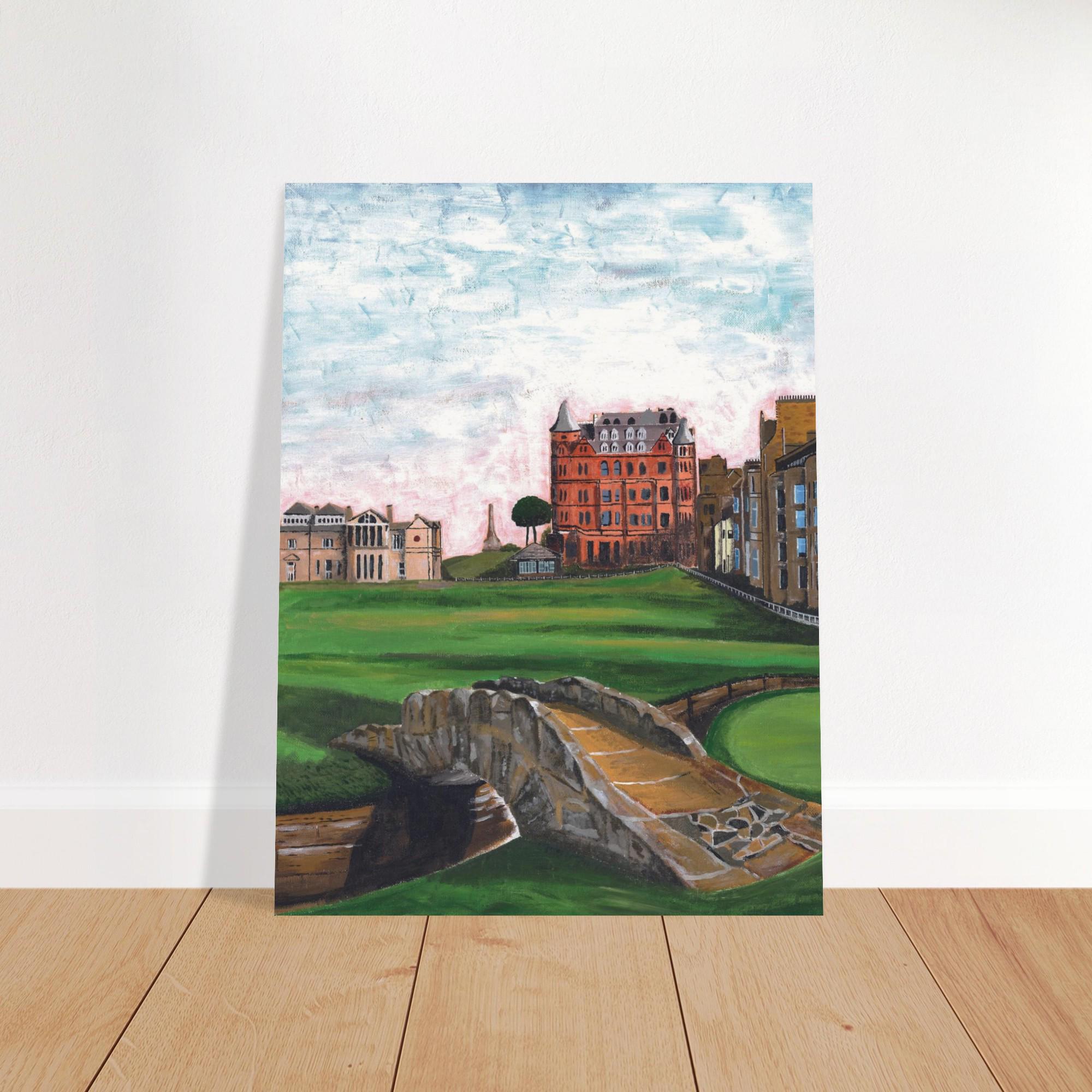 セントアンドリュース18番ホールゴルフプリント：スウィルカンブリッジ