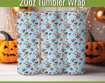 Summerween A Witchy Watermelon Party Tumbler Wrap: Hand-Drawn 20oz PNG File (Digital Download)