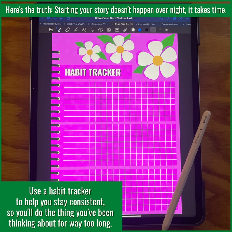 Printable Digital Workbook Book Planning and Plotting Notebook Write