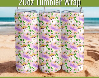 Summerween Ice Cream with Friends Tumbler Wrap: Hand-Drawn 20oz PNG File (Digital Download)