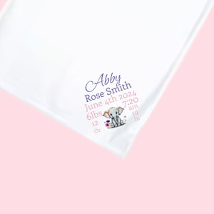 Digital custom Baby blanket stats instant download  baby birth stats blanket template picture frame baby stats