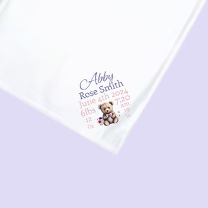 Digital custom Baby sublimation instant download  baby birth stats blanket template picture frame baby stats