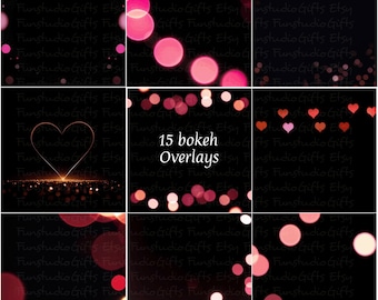 Pink and red Heart bokeh overlays photo studio overlay romance love round pink bokeh red overlay photo presets