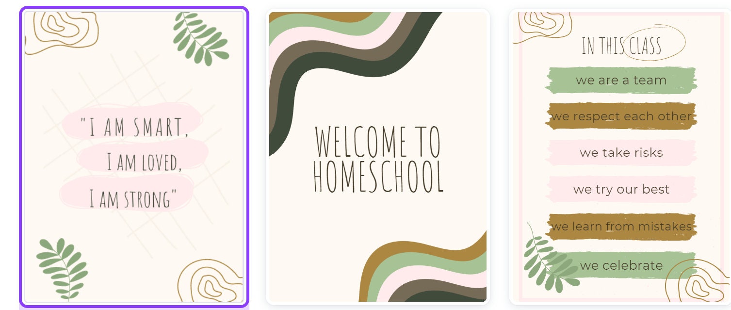 20 Homeschool Educational Posters Set for Playroom and Toddlers ...