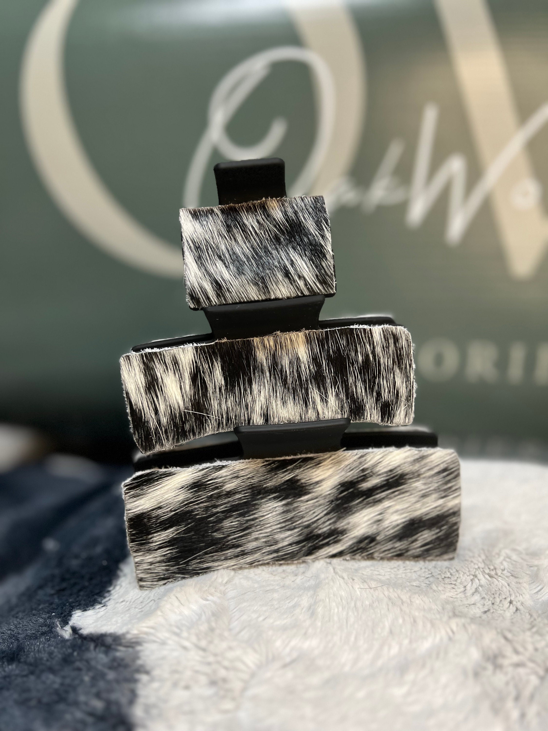 Wholesale Cowhide Hair Clips, Cowhide Clips, Cowhide Claw Clips