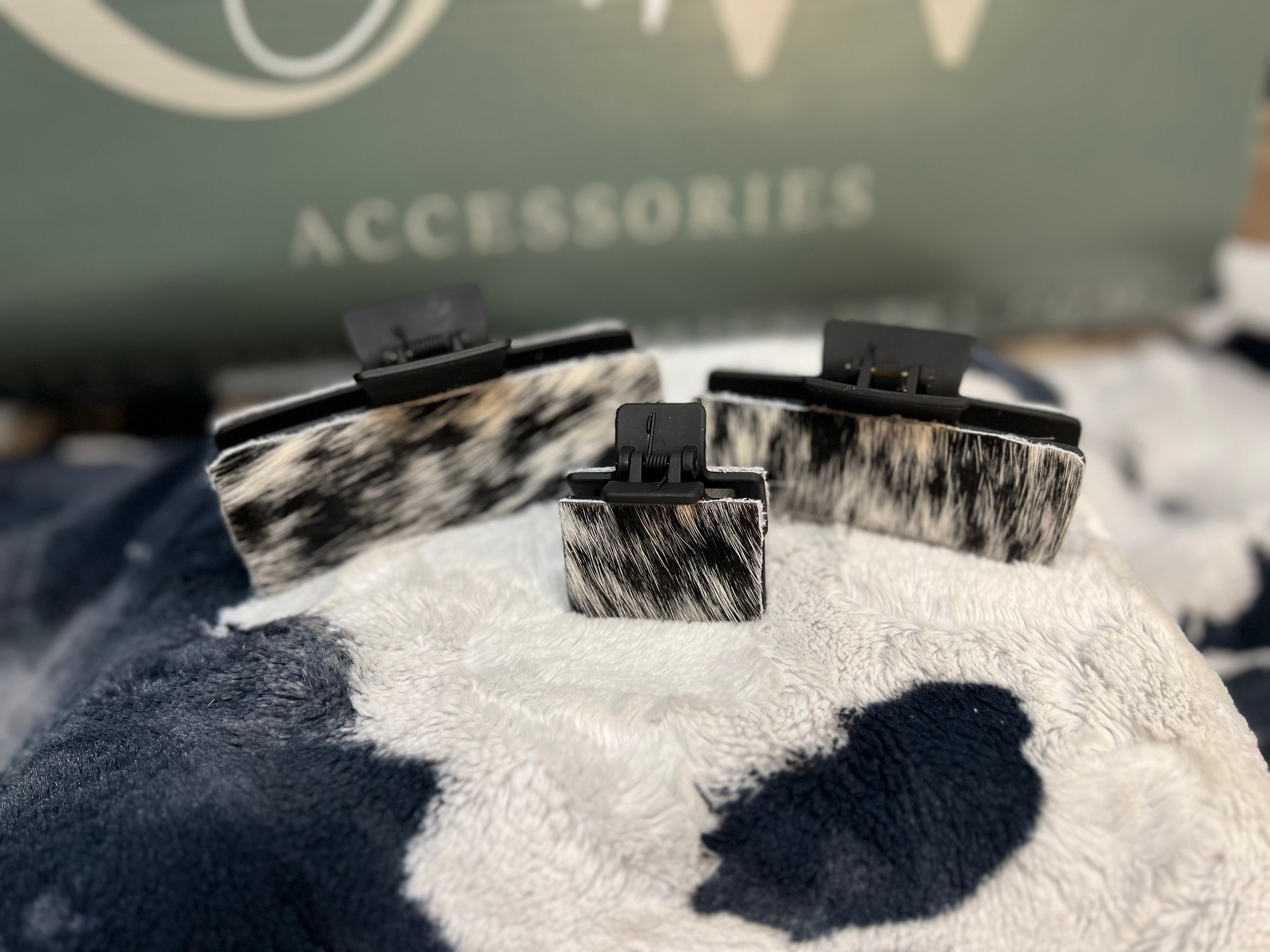 Wholesale Cowhide Hair Clips, Cowhide Clips, Cowhide Claw Clips